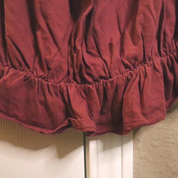 ❤ Bozzolo Pink Crop Top Ruffle Blouse - Picture 2 of 6